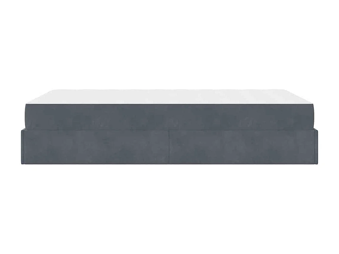 Estructura de cama Gris oscuro 120 x 200 cm Terciopelo