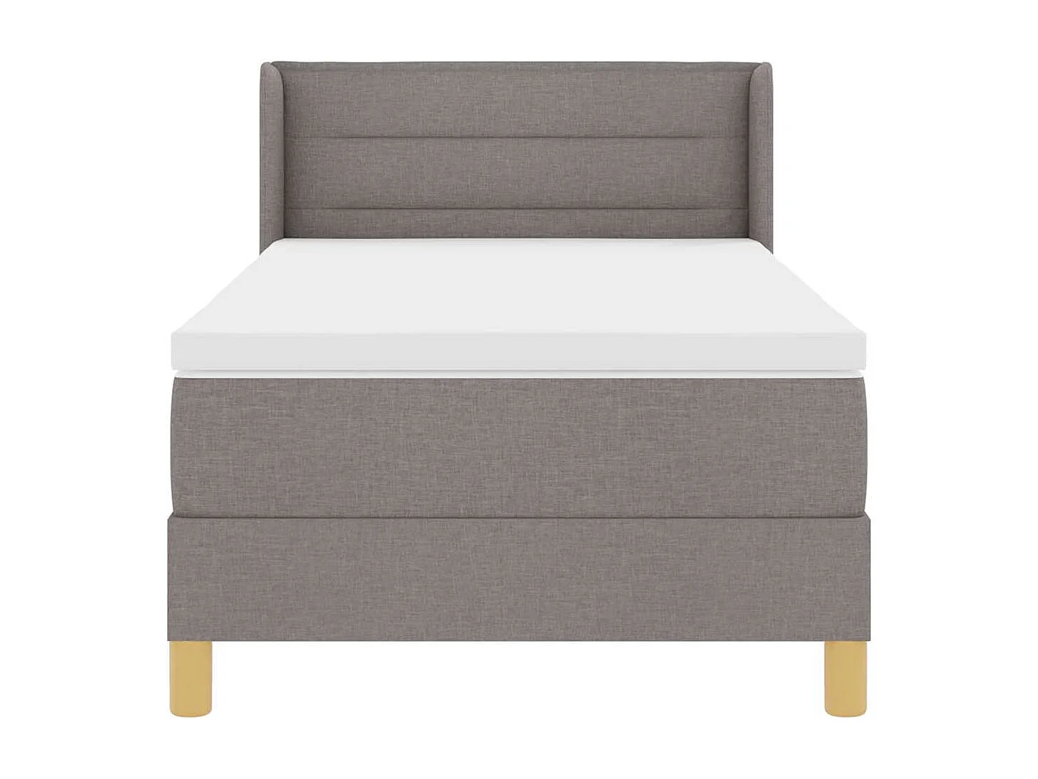 Cama con Somier con colchón Taupé 100 x 200 cm tela