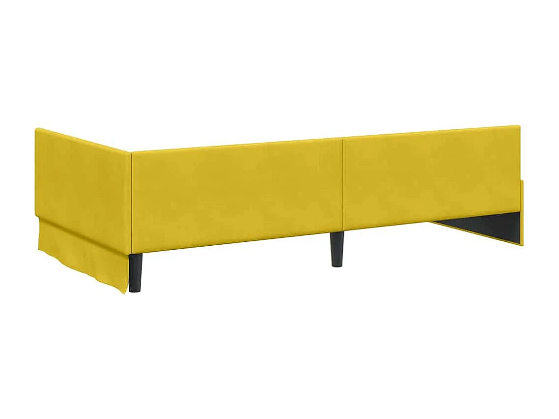 Cadre de lit d'angle Autre avec tête de lit Jaune 80 x 200 cm