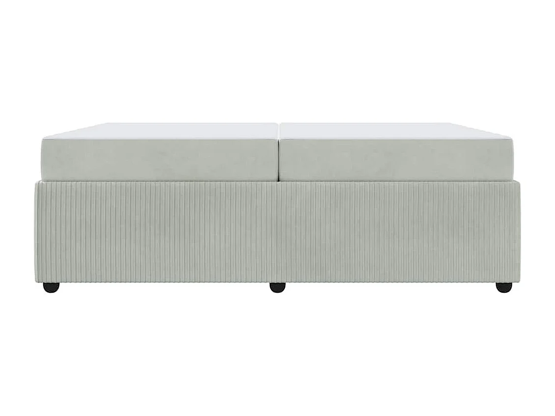 Estructura de cama con colchón Gris claro 200 x 200 cm