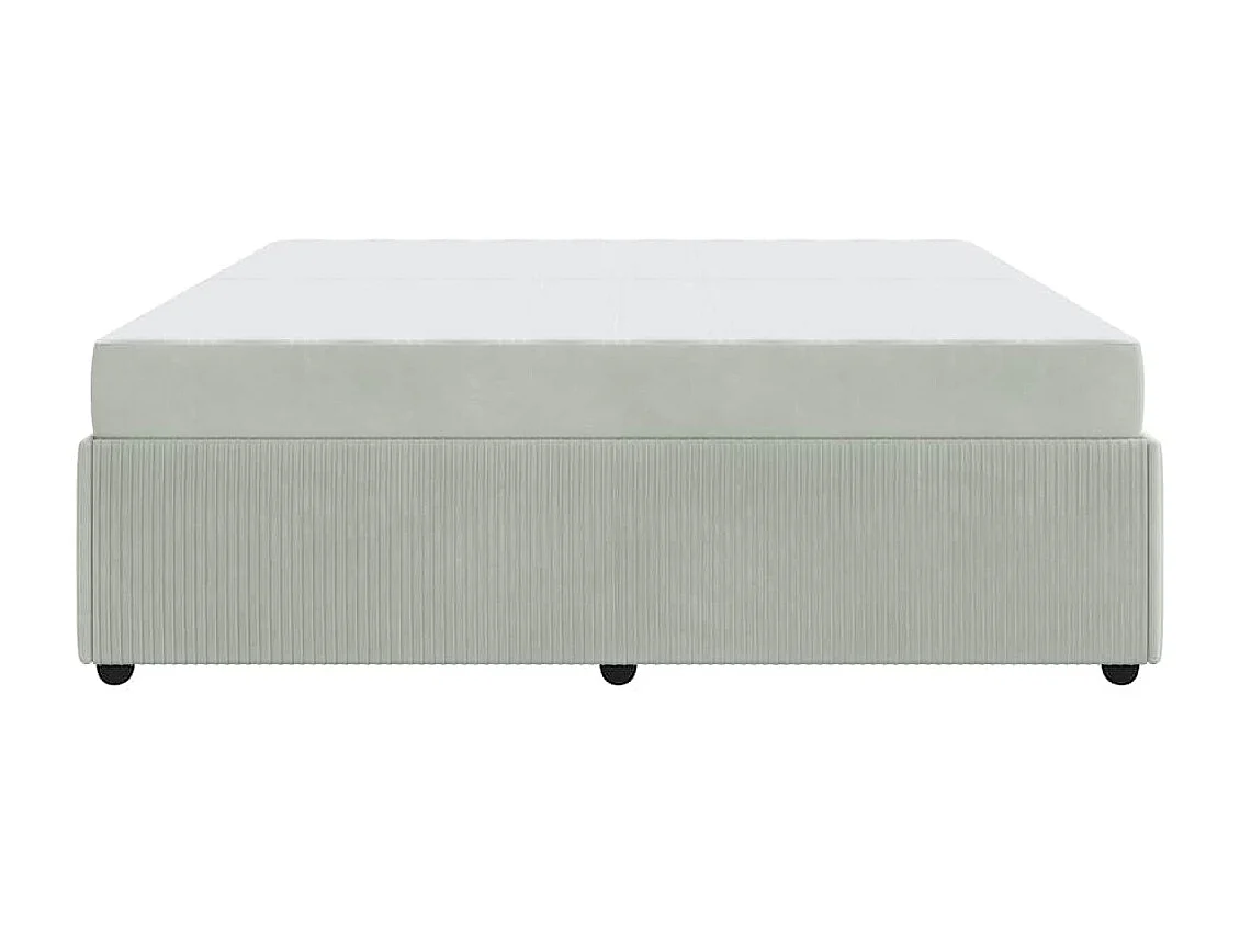 Estructura de cama con colchón Gris claro 200 x 200 cm