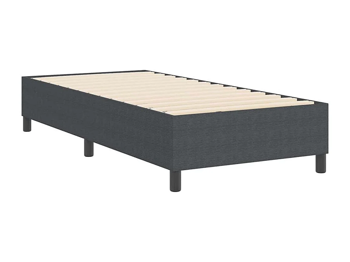 Boxspring bed Donkergrijs 100 x 200 cm Katoenen stof