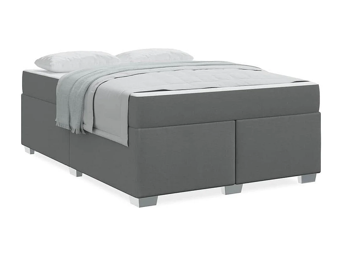 Cadre de lit Gris foncé 140 x 200 cm tissu