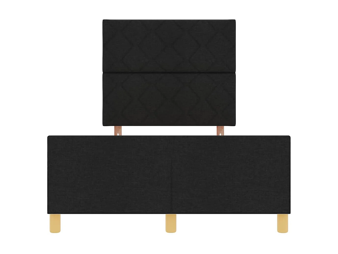 Cadre de lit avec tête de lit Noir 120 x 200 cm tissu