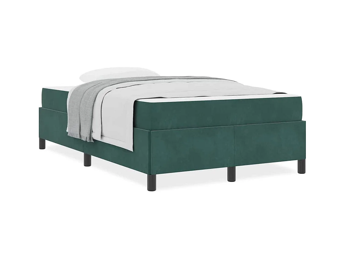 Bedframe Donkergroen, Groen en Wit 120 x 200 cm Fluweel