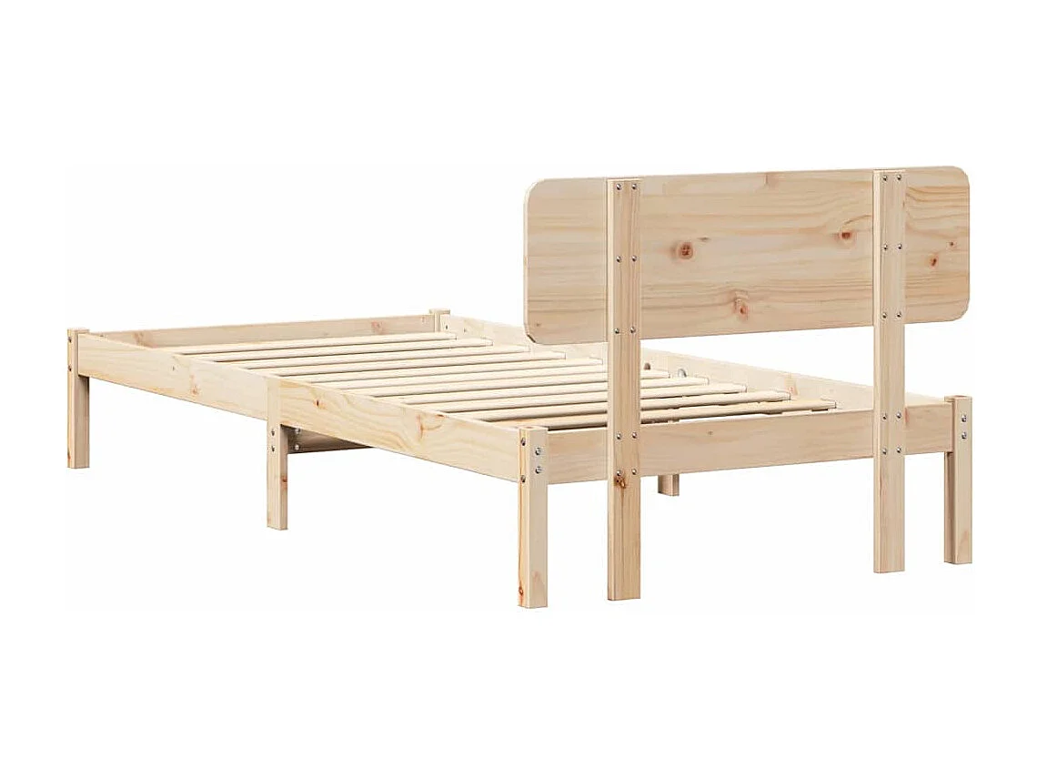 Bedframe met hoofdeinde Naturel 75 x 190 cm