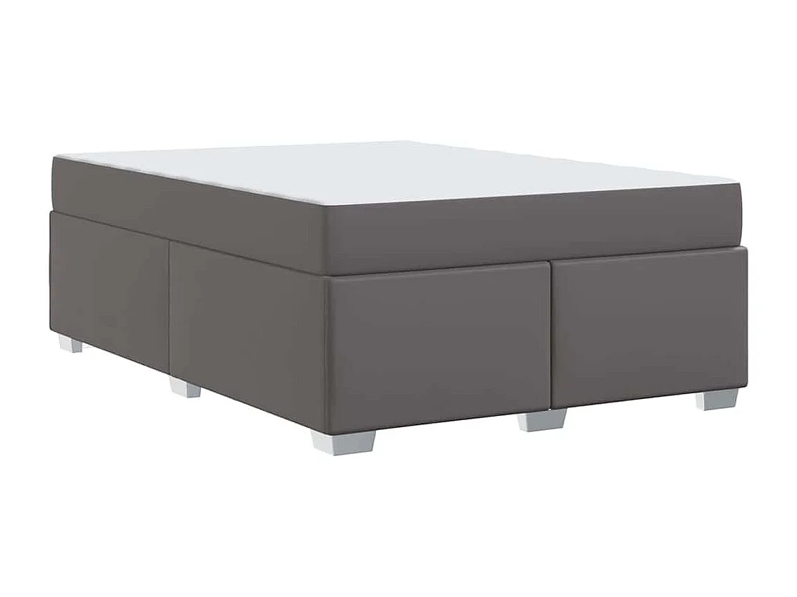 Cadre de lit Gris 160 x 200 cm Faux cuir