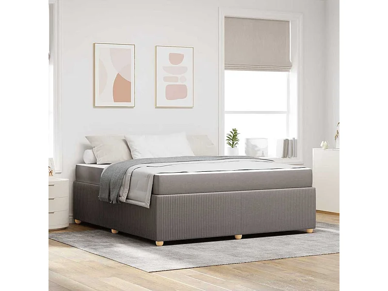 Bedframe met matras met matras Taupe 180 x 200 cm Stof