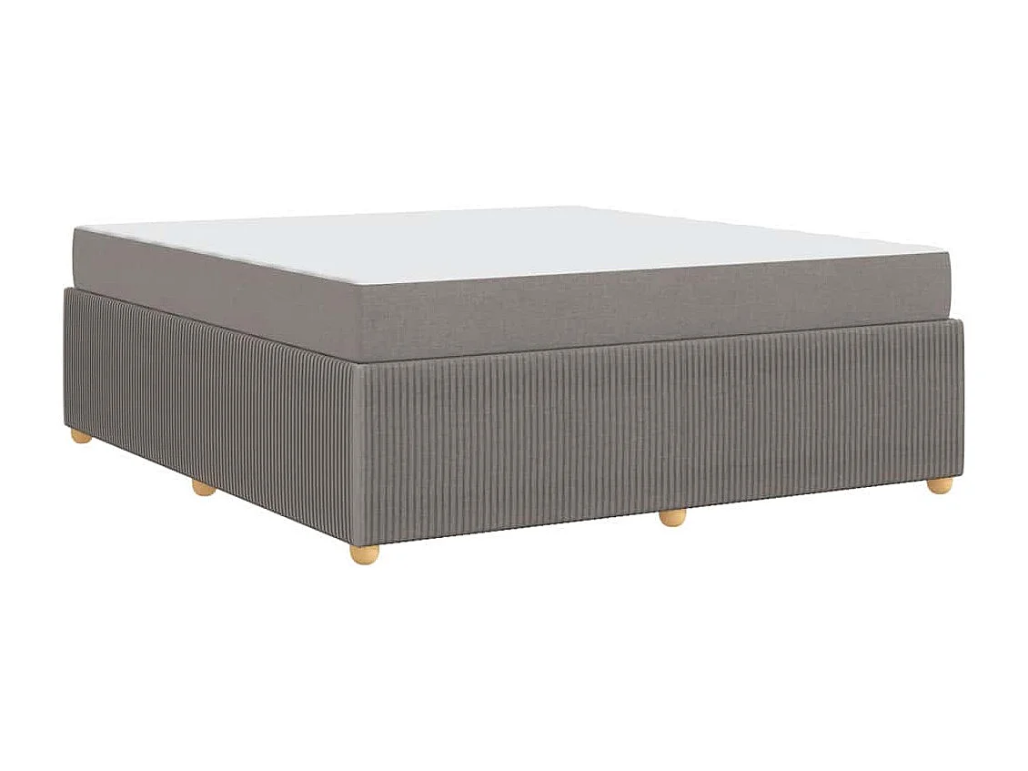 Cadre de lit avec matelas avec matelas Taupe 180 x 200 cm tissu