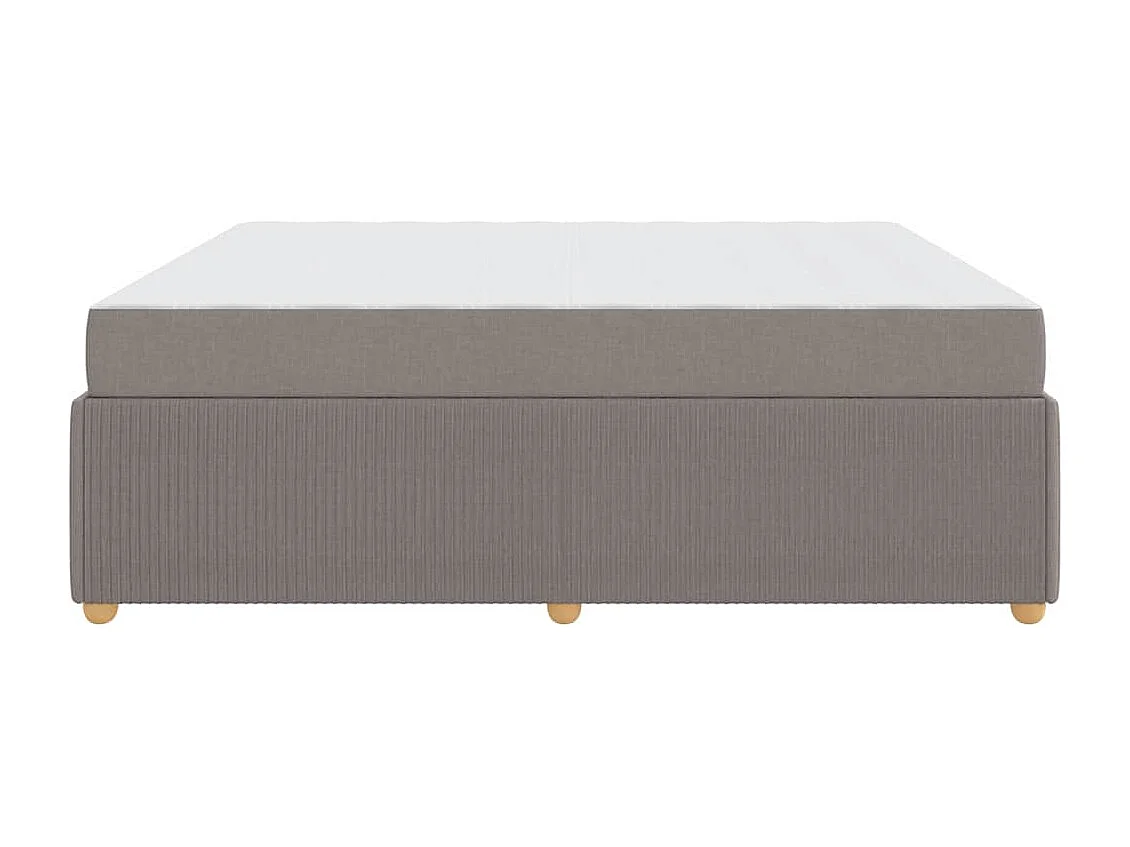 Cadre de lit avec matelas avec matelas Taupe 180 x 200 cm tissu