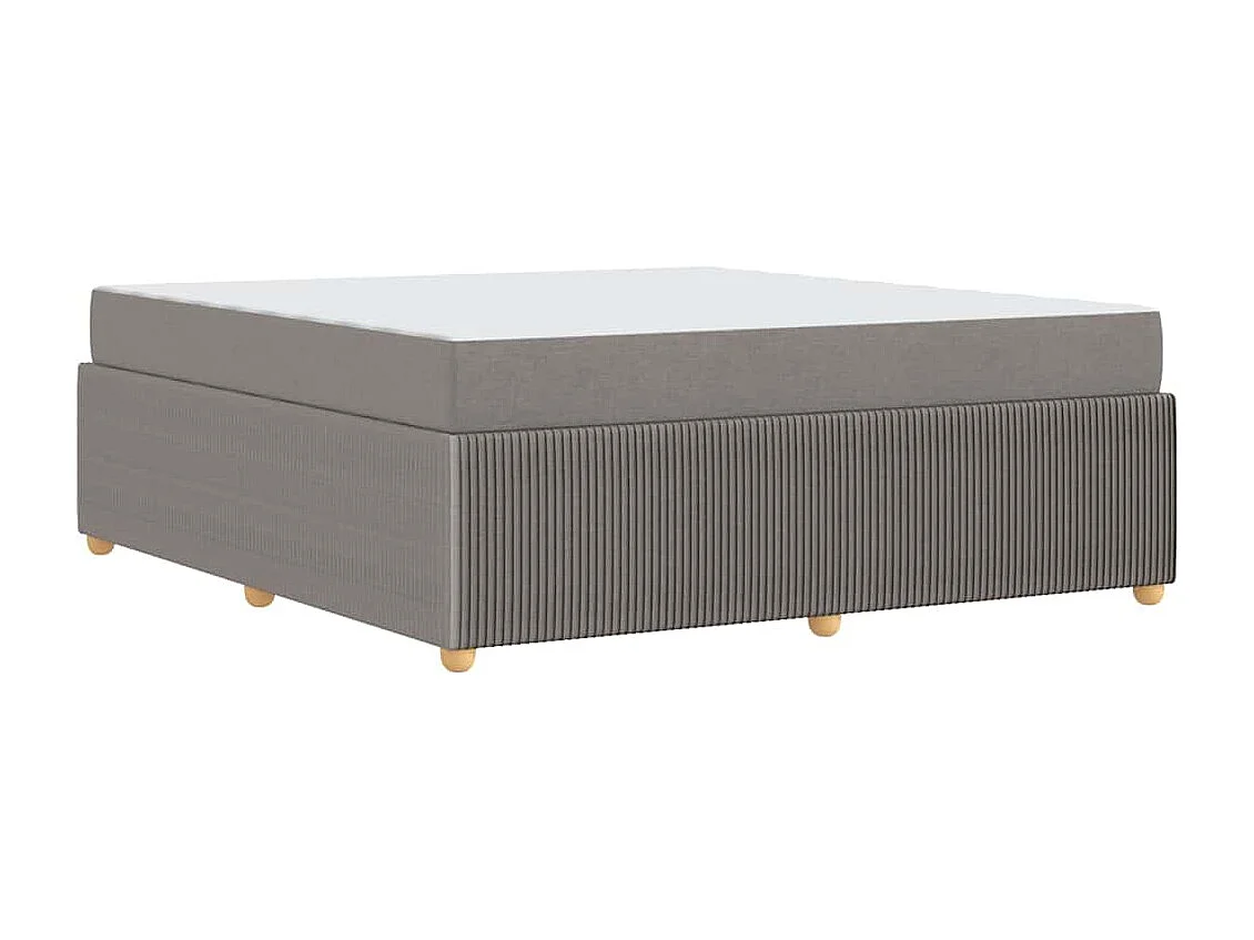 Estructura de cama con colchón Taupé 180 x 200 cm tela