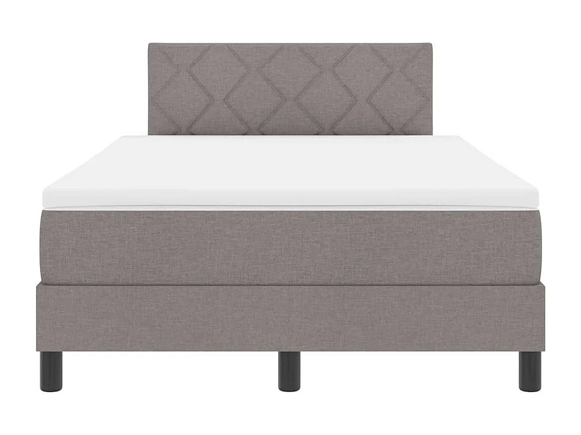 Boxspring bed met matras met hoofdeinde Taupe 120 x 200 cm Stof
