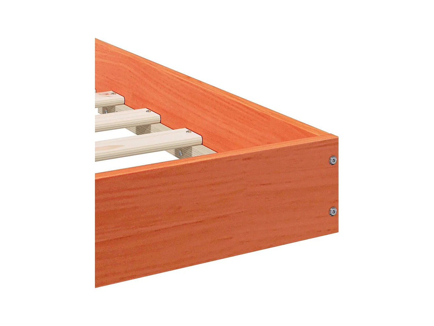 Cadre de lit Marron cire 140 x 200 cm Bois massif en pin