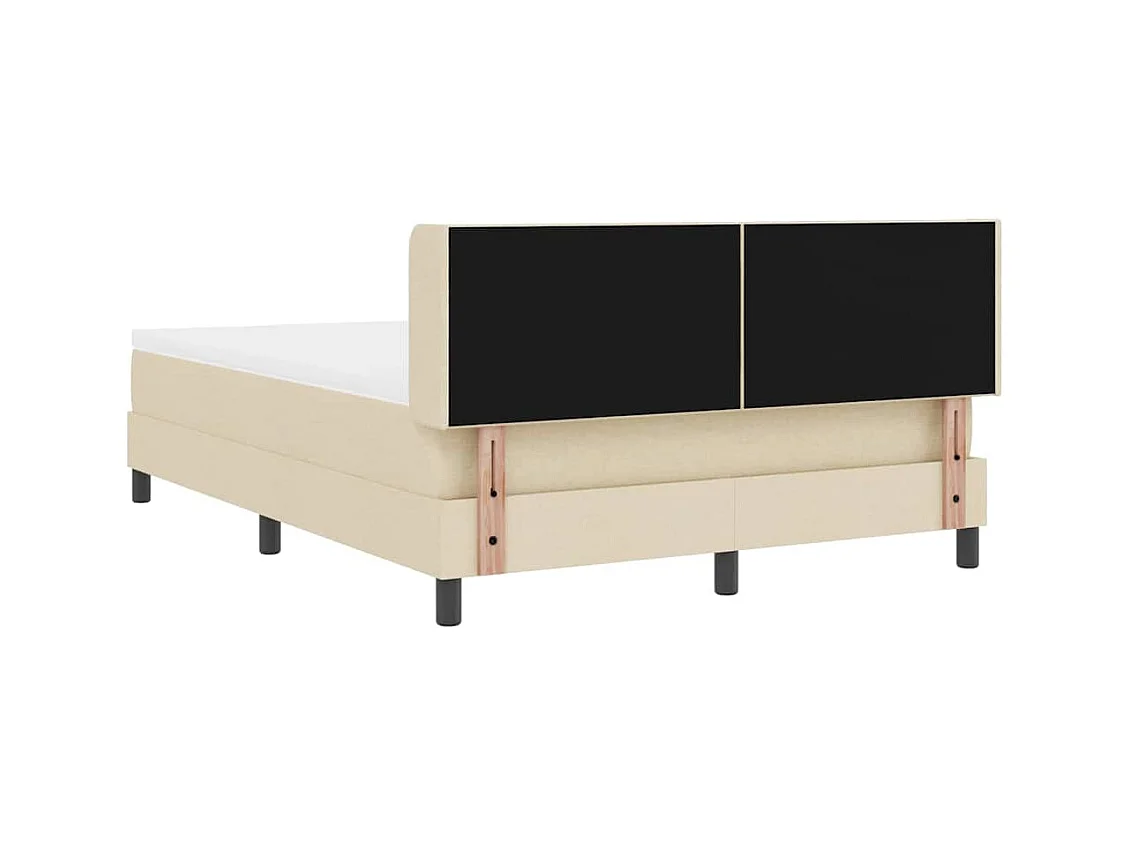 Cadre de lit avec matelas avec matelas Crème 160 x 200 cm