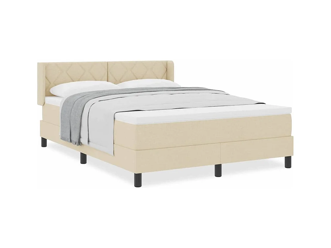 Cadre de lit avec matelas avec matelas Crème 160 x 200 cm