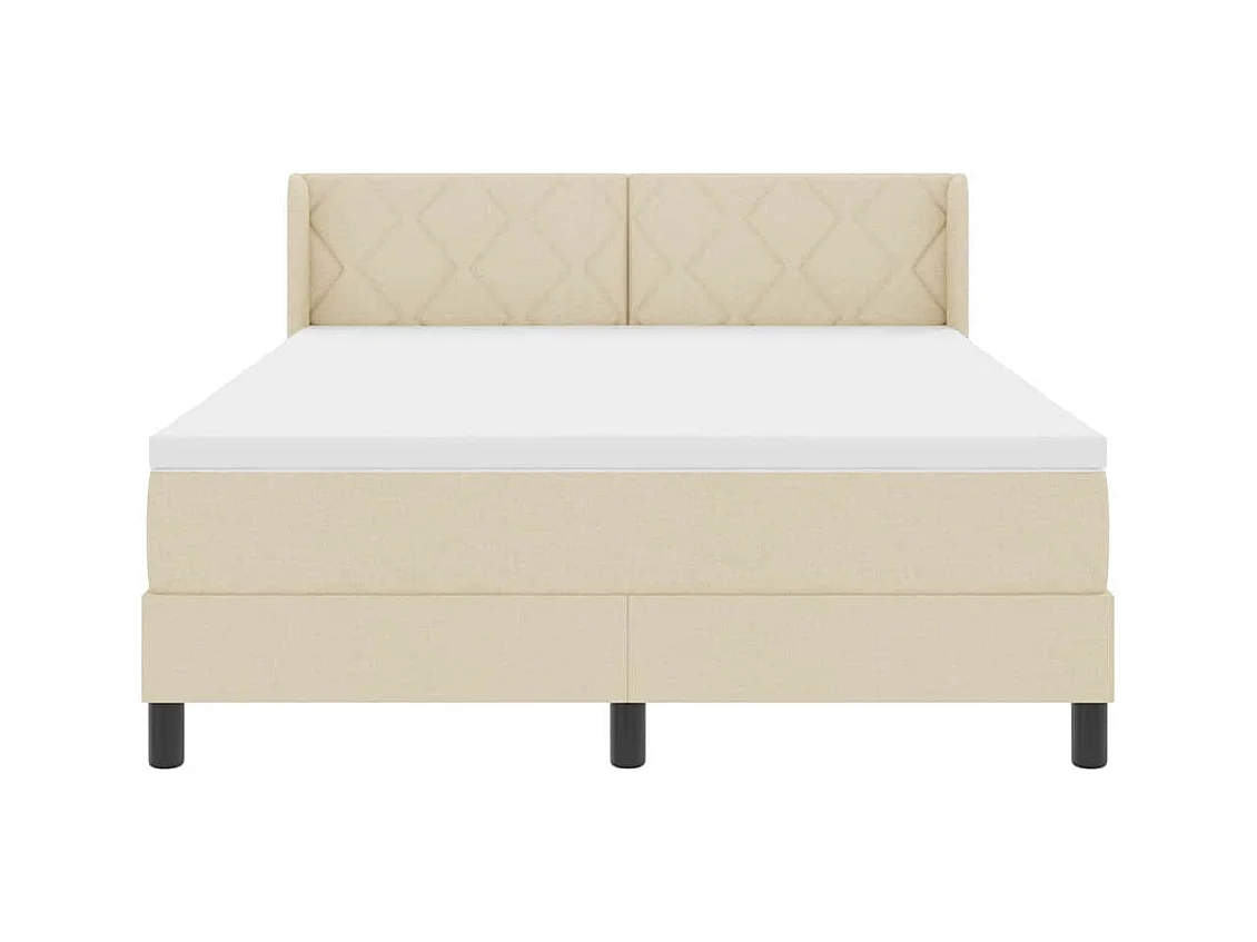 Cadre de lit avec matelas avec matelas Crème 160 x 200 cm