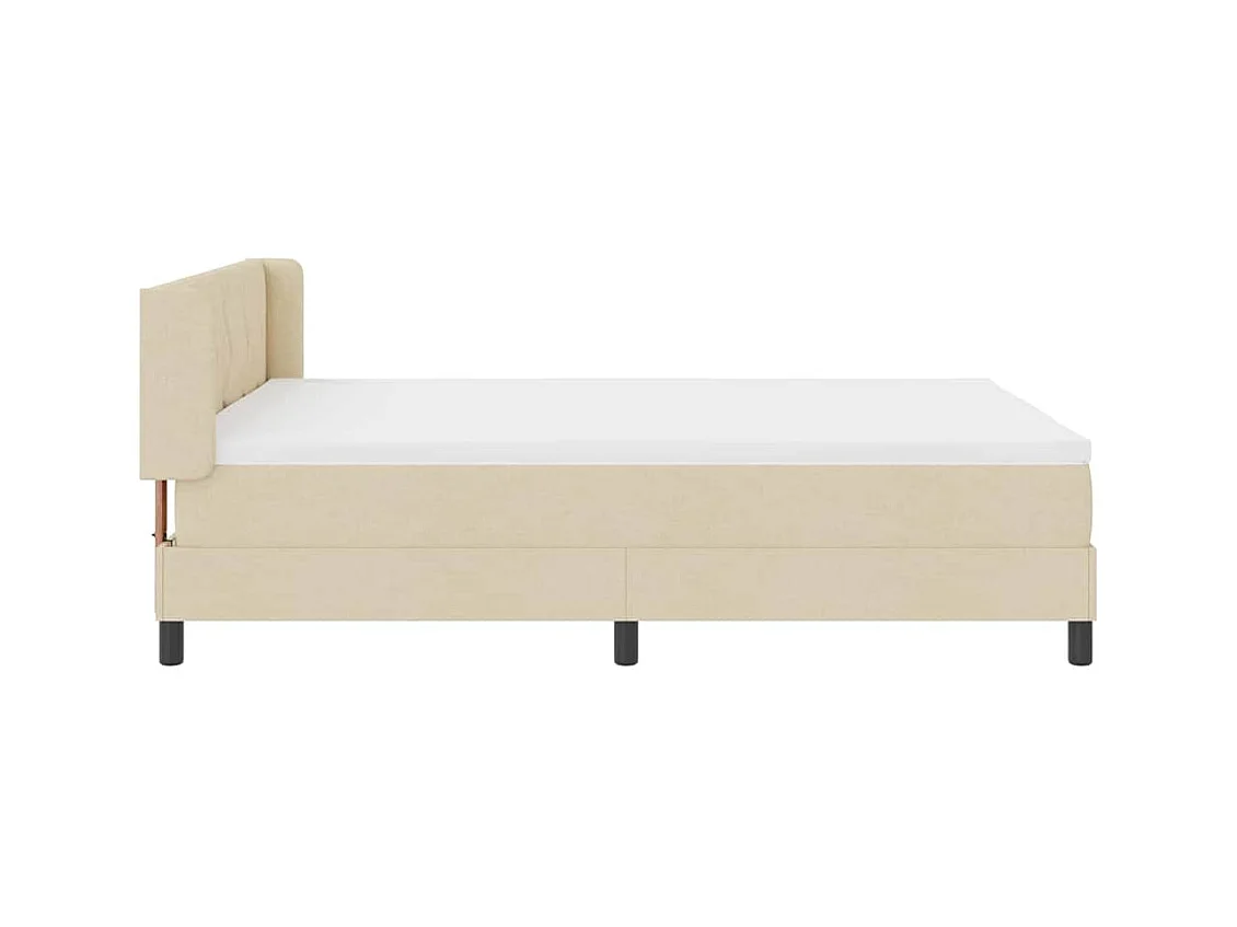 Cadre de lit avec matelas avec matelas Crème 160 x 200 cm