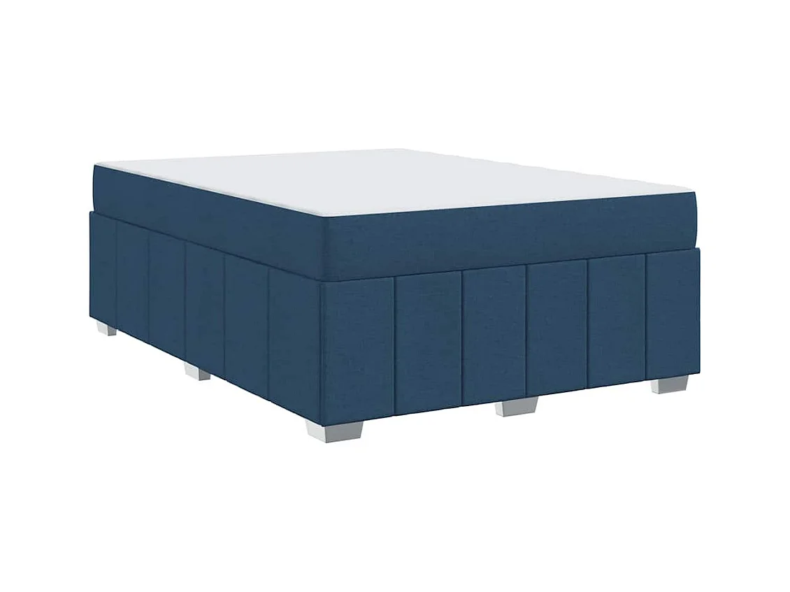 Bedframe met matras Blauw 140 x 200 cm Stof