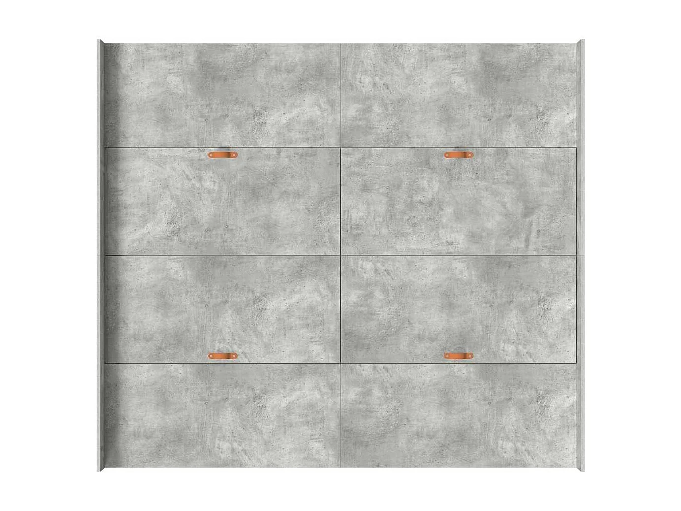 Cadre de lit avec rangement avec tiroir Gris béton 180 x 200 cm