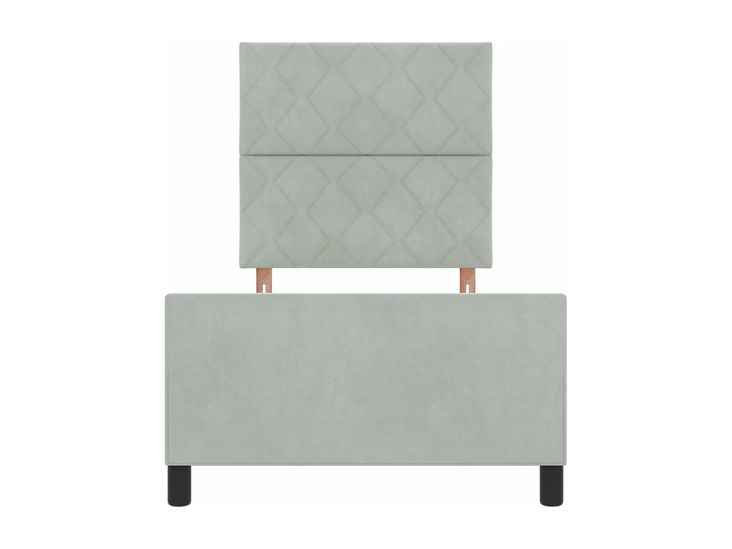 Estructura de cama Gris claro 90 x 200 cm Terciopelo