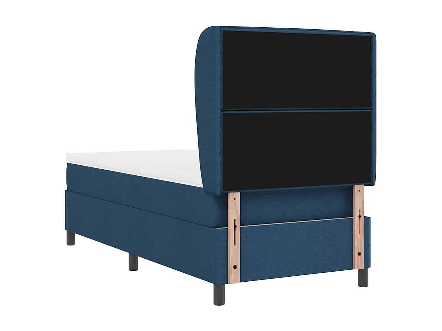 Cama tipo Box Spring con colchón Azul 90 x 200 cm tela