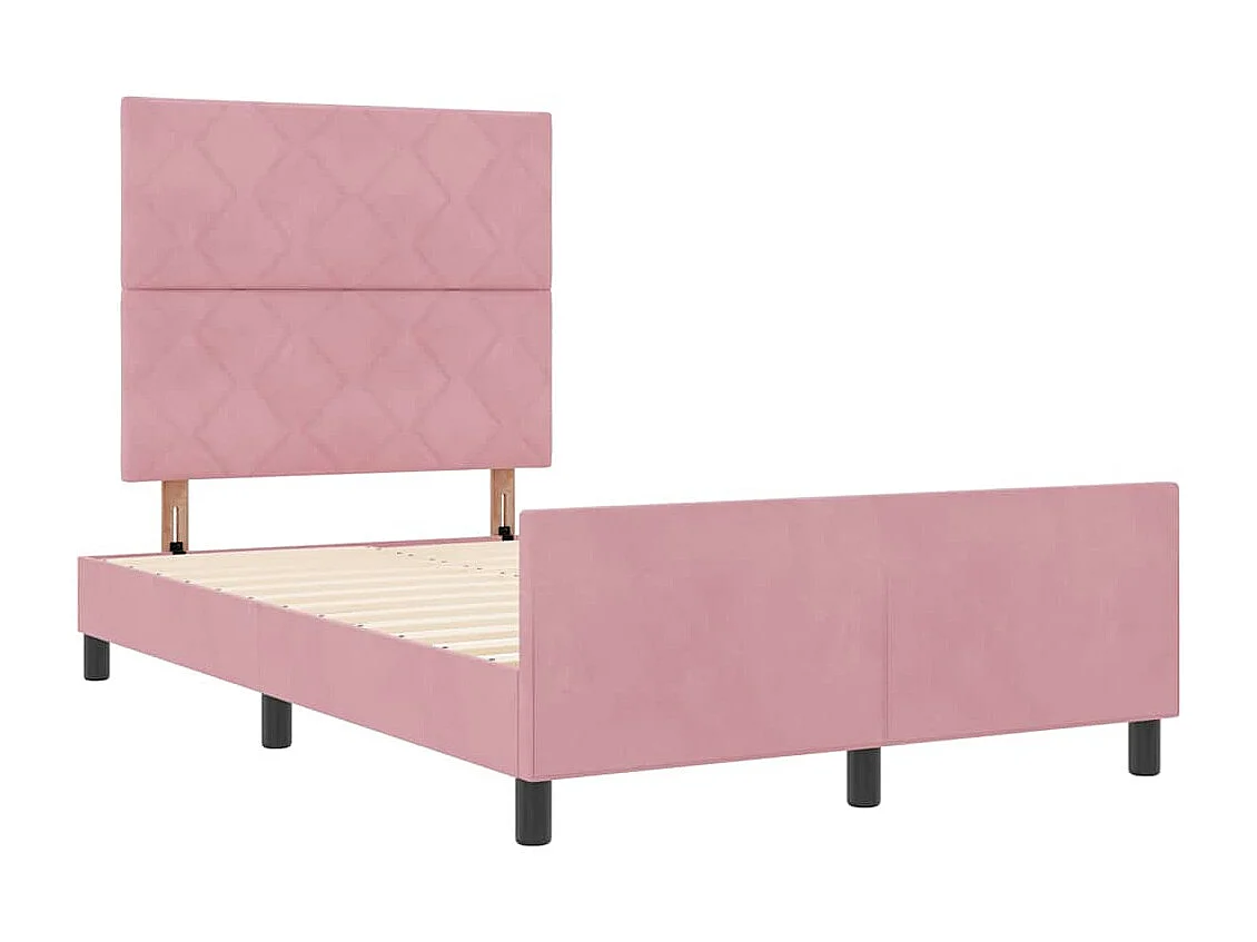 Bedframe met hoofdeinde Roze 120 x 190 cm Fluweel