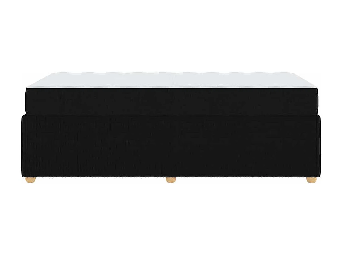 Cadre de lit avec matelas avec matelas Noir 100 x 200 cm tissu