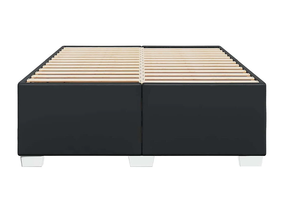 Cadre de lit sans matelas noir similicuir