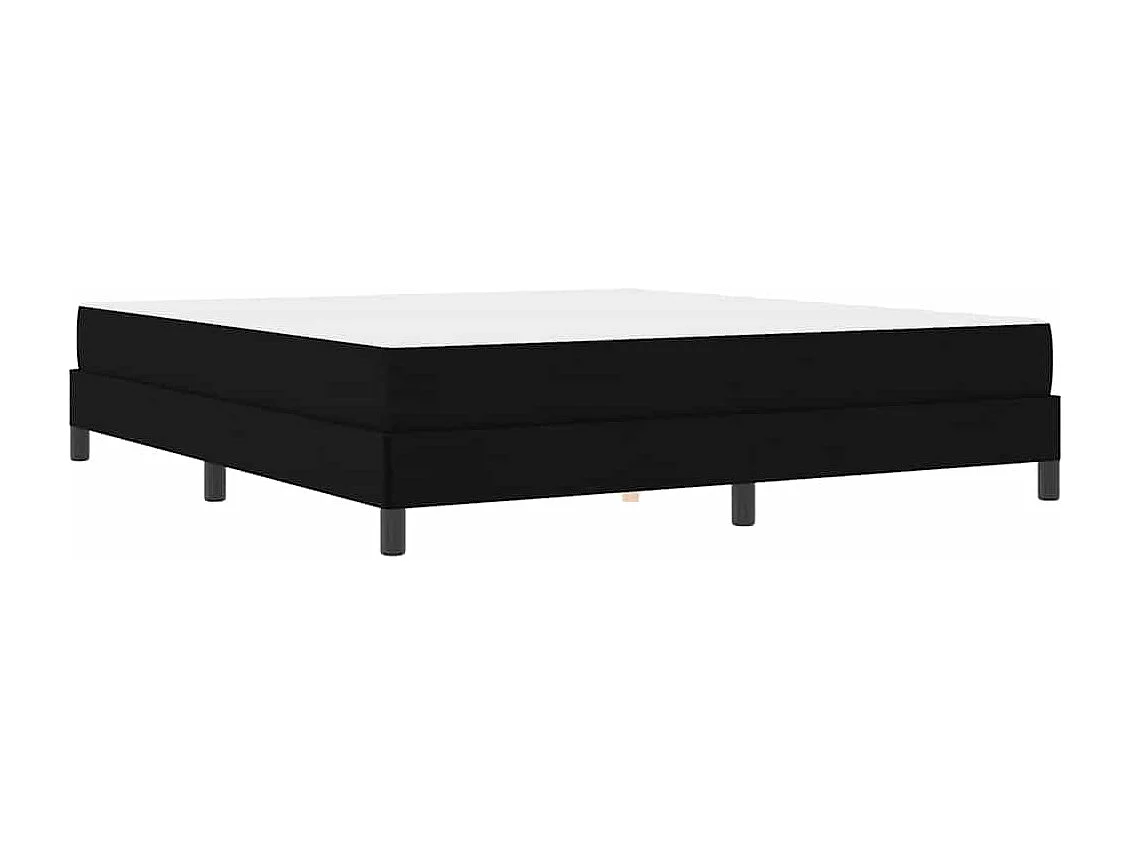 Cadre de lit avec matelas Noir 180 x 200 cm tissu