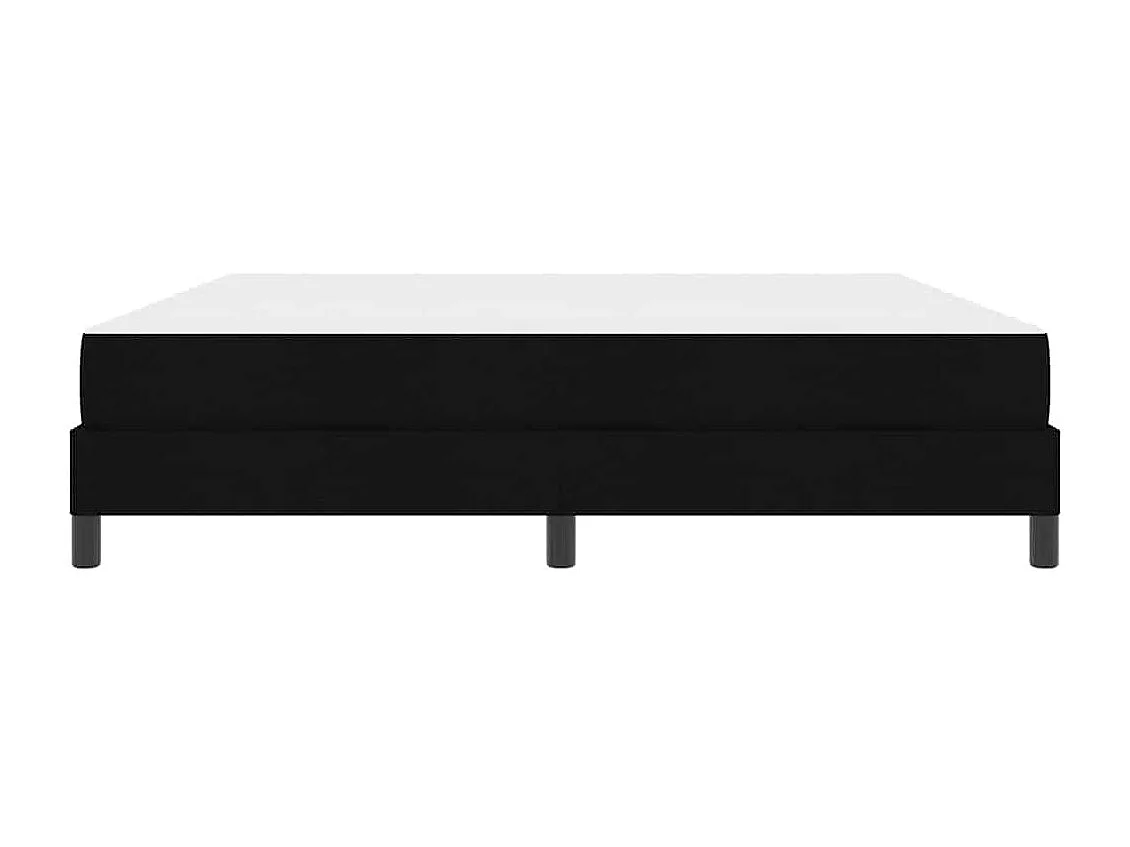 Cadre de lit avec matelas Noir 180 x 200 cm tissu