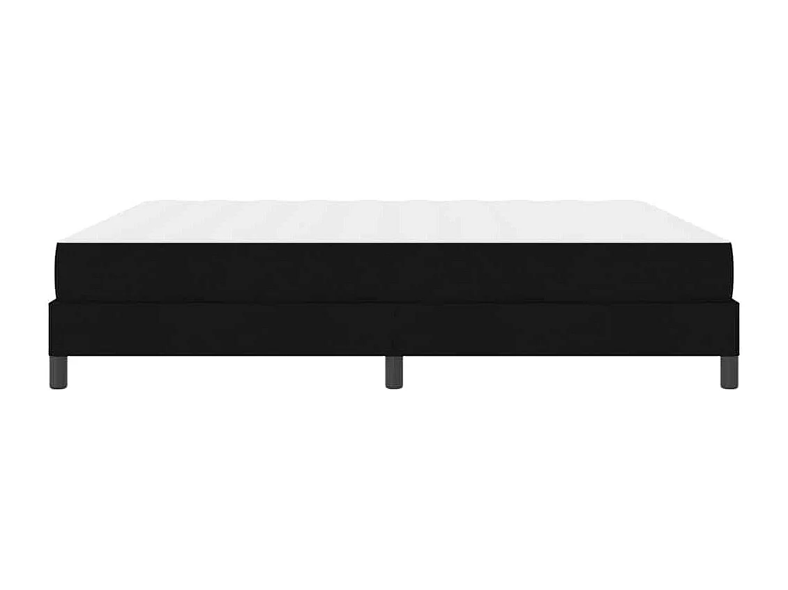 Cadre de lit avec matelas Noir 180 x 200 cm tissu