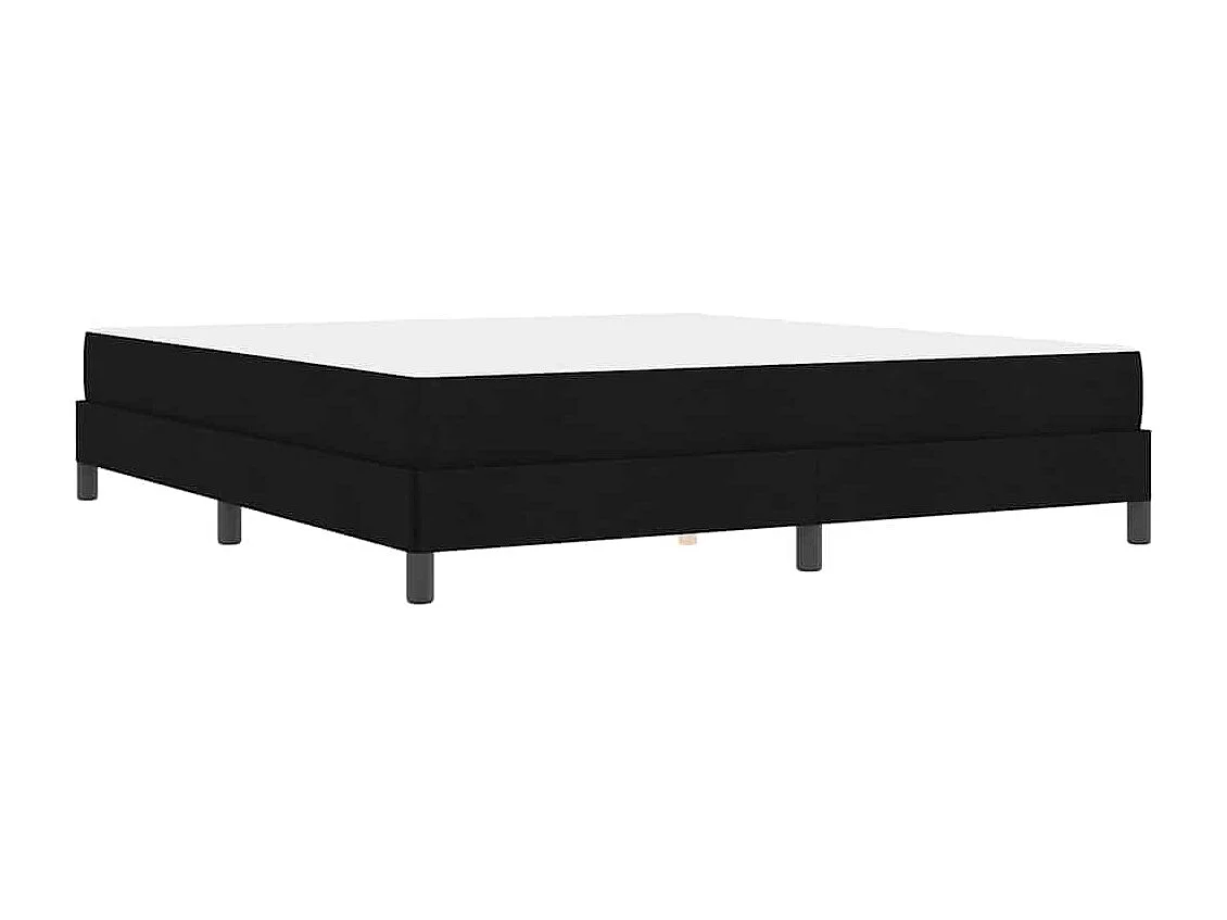 Cadre de lit avec matelas Noir 180 x 200 cm tissu