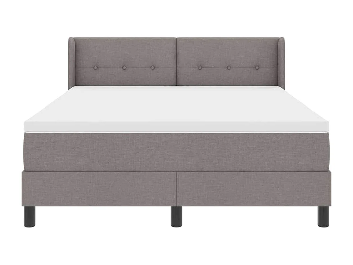 Cama box spring con colchón con colchón Taupé 140 x 200 cm