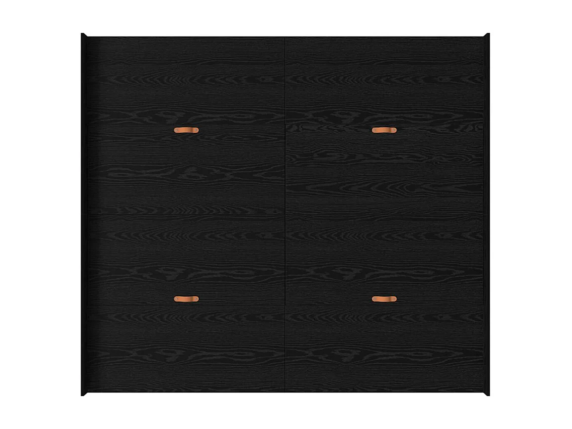 Cama con almacenamiento con cabecera Roble negro 200 x 200 cm