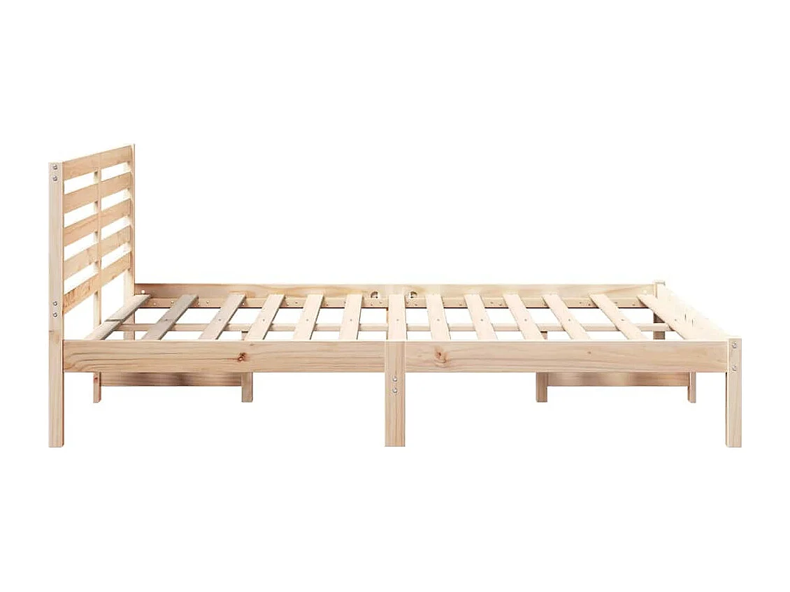 Cadre de lit Marron 120 x 190 cm Bois massif en pin