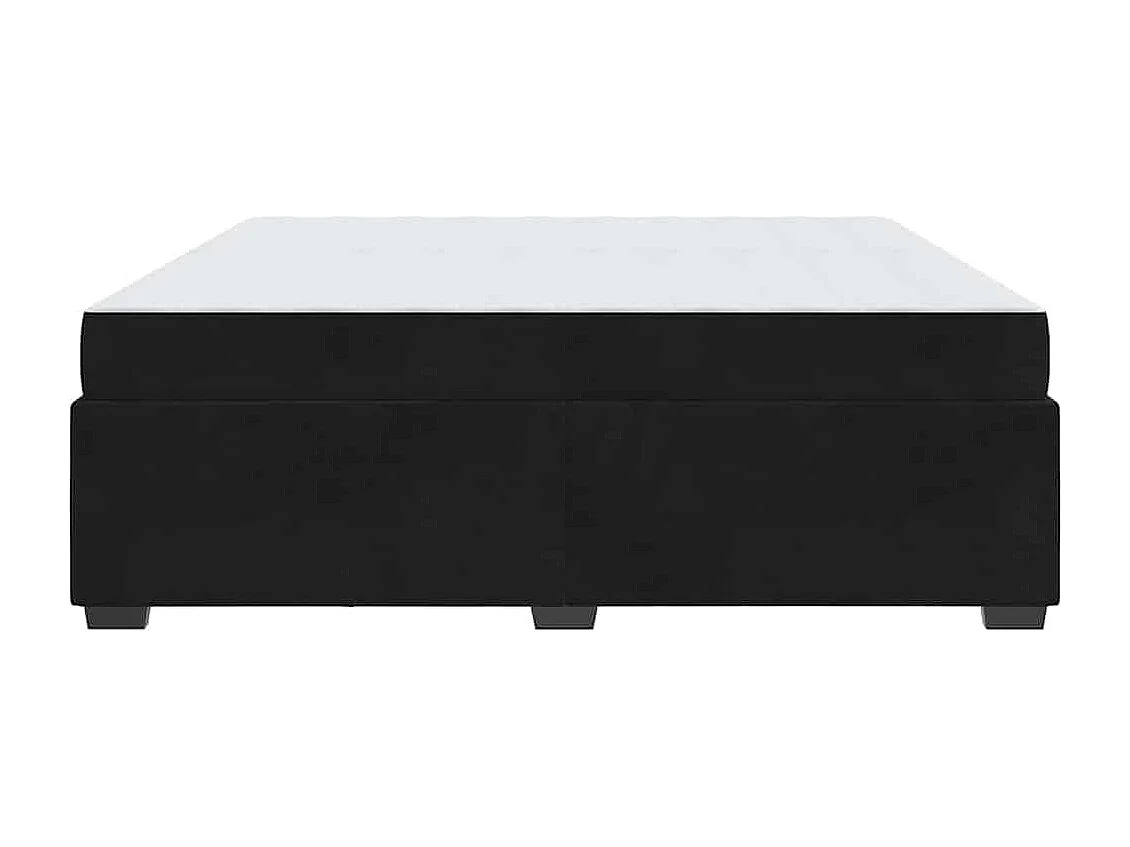 Cadre de lit avec matelas Noir 200 x 200 cm Velours