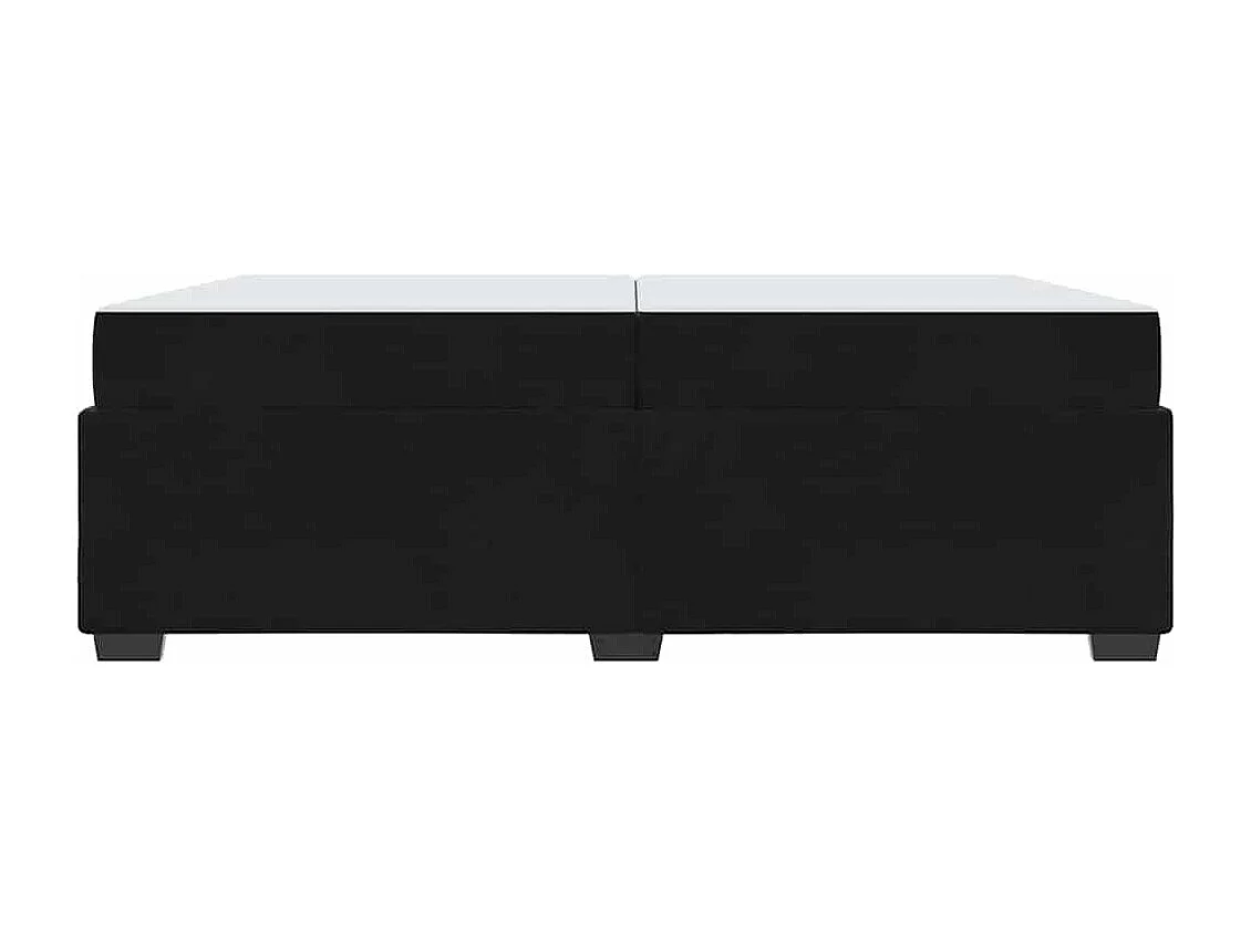 Cadre de lit avec matelas Noir 200 x 200 cm Velours