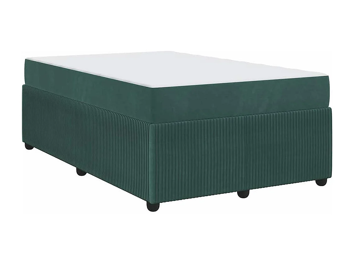 Estructura de cama con colchón Verde oscuro 120 x 190 cm