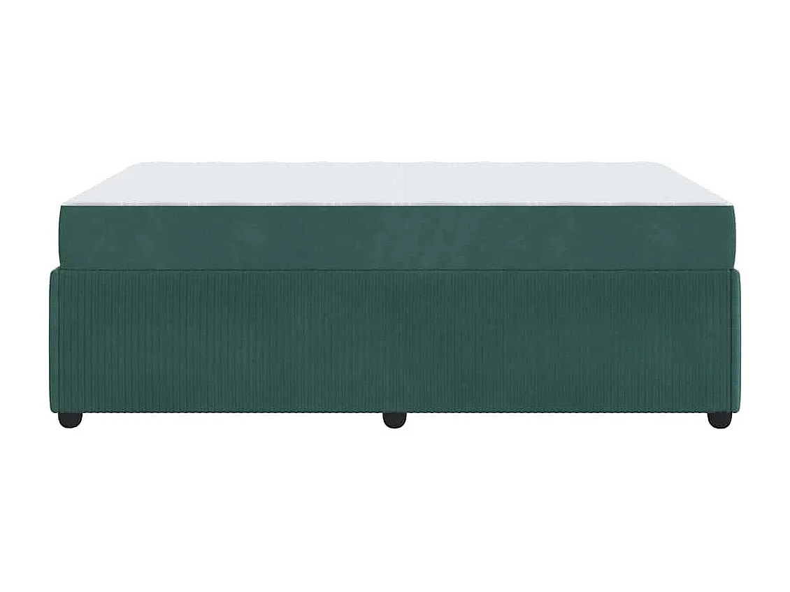 Estructura de cama con colchón Verde oscuro 120 x 190 cm