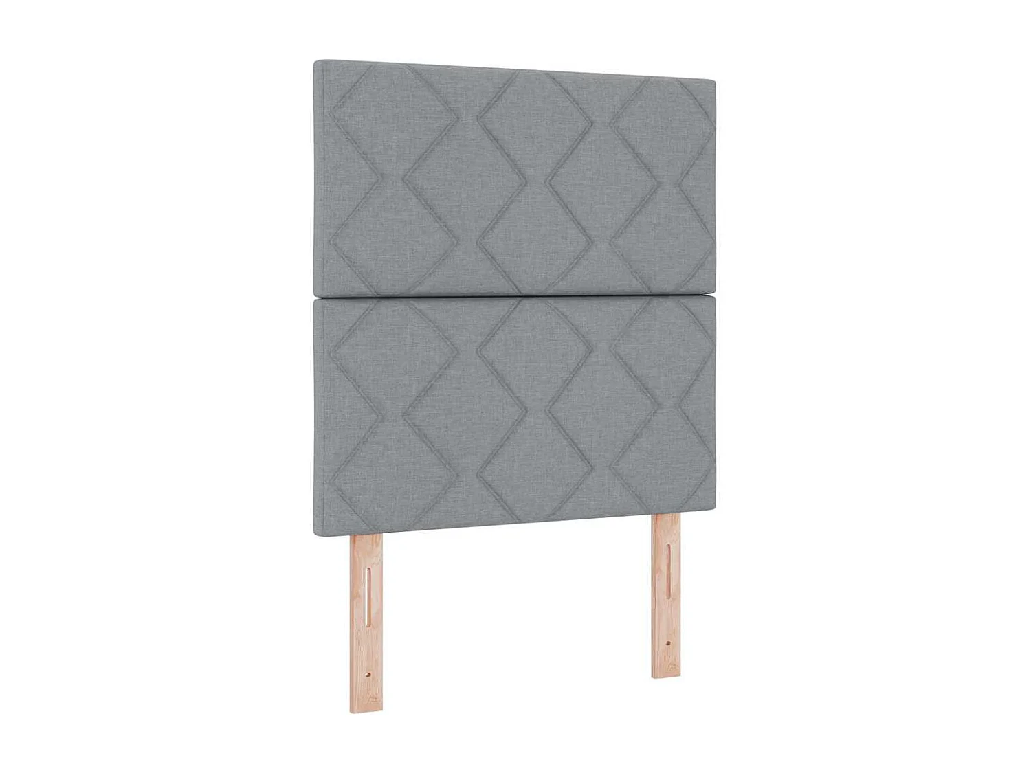 Cama tipo Box Spring con colchón Gris claro 80 x 200 cm tela