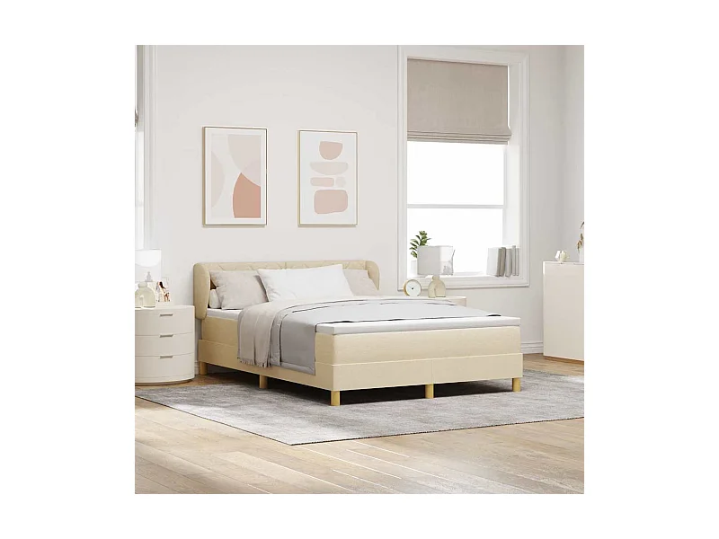 Cama Box com Colchão Creme 90x200 cm Fabrico Creme 160 x 200 cm