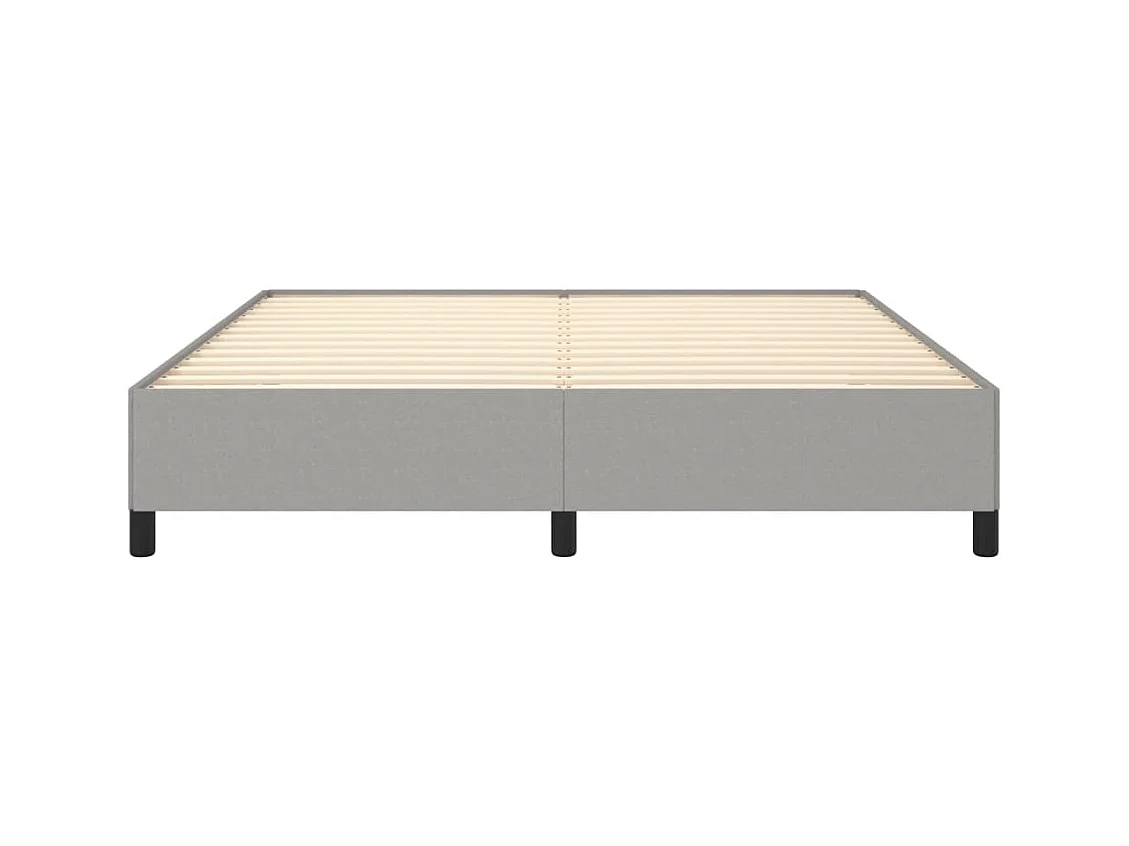 Estructura de cama sin colchón gris claro super king tela