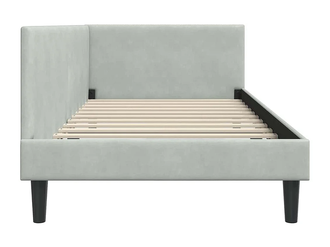 Cadre de lit d'angle Autre Gris clair 100 x 200 cm