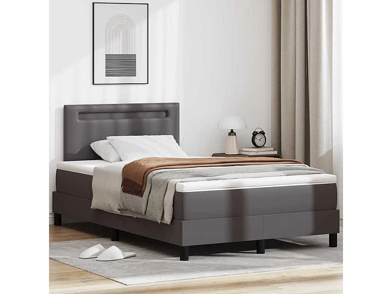 Estructura de cama con colchón con colchón Gris 120 x 200 cm