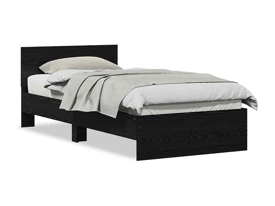 Cadre de lit Chêne noir 90 x 190 cm Bois d'ingénierie