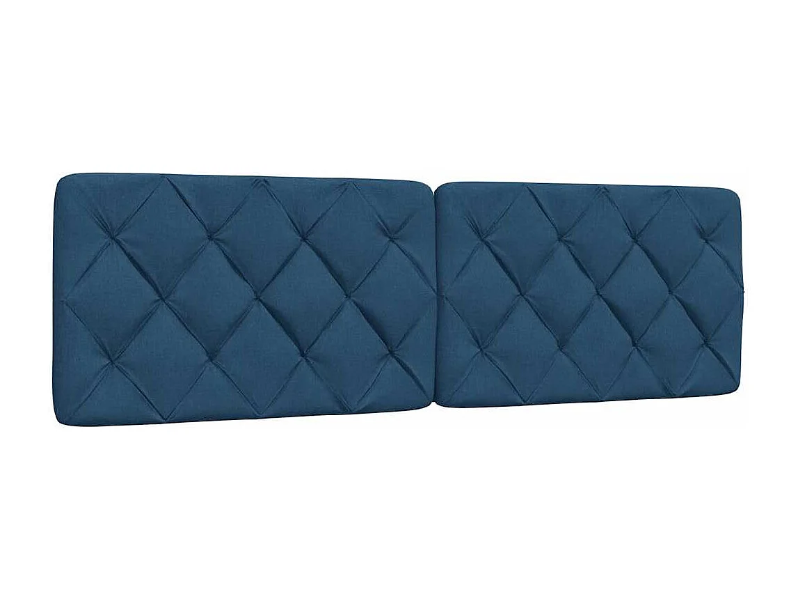 Cadre de lit sans matelas bleu 160x200 cm tissu