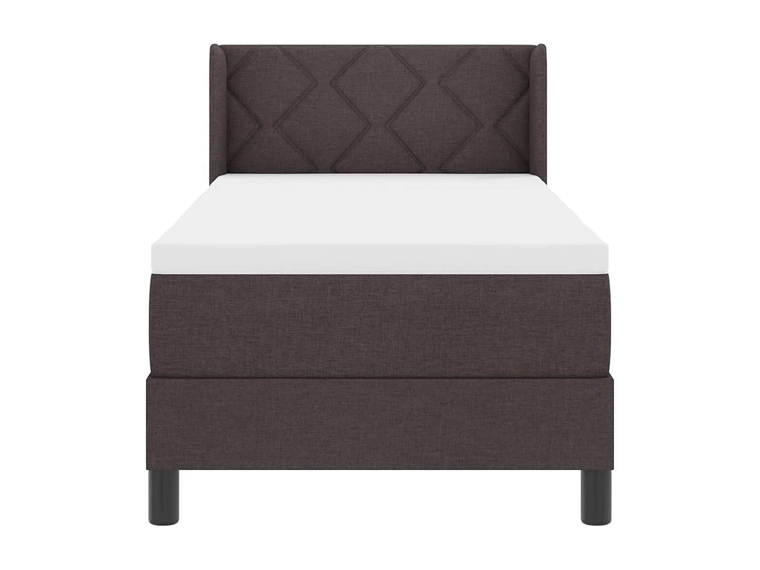 Cadre de lit avec matelas Marron foncé 80 x 200 cm