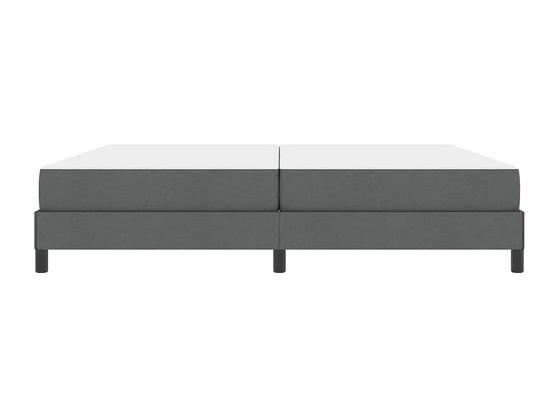 Cama tipo Box Spring con colchón Gris oscuro 200 x 200 cm tela