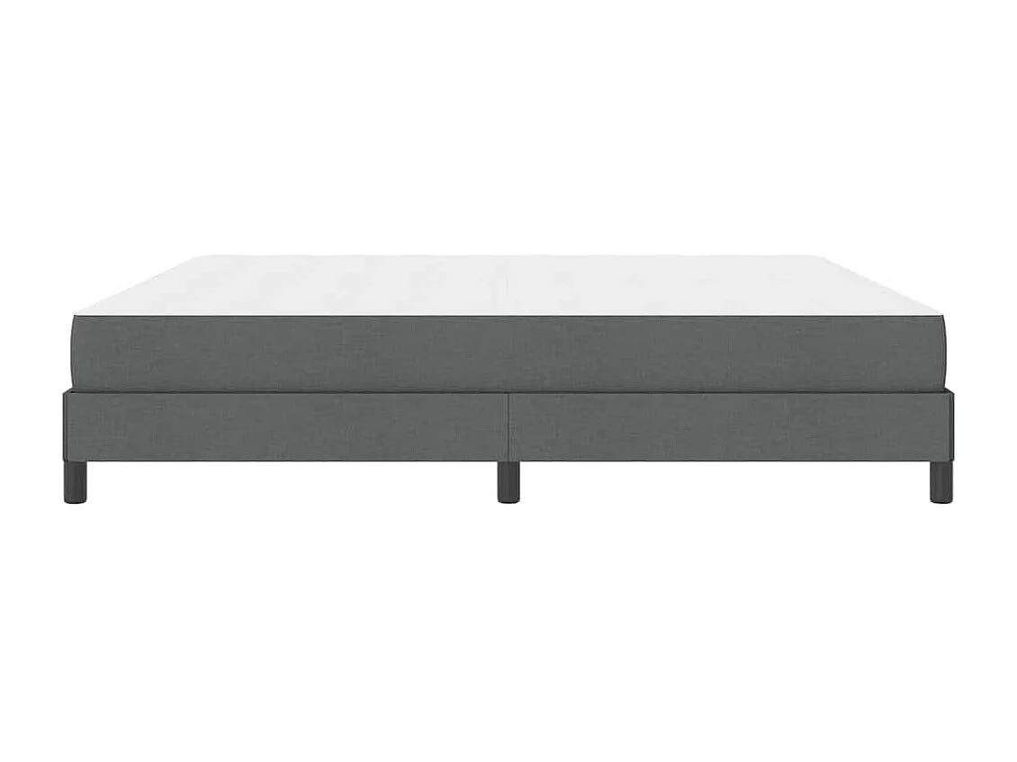 Cama tipo Box Spring con colchón Gris oscuro 200 x 200 cm tela