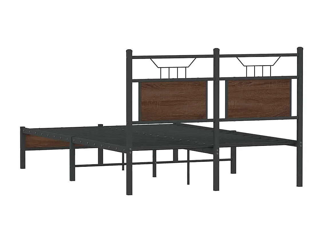 Bedframe zonder matras bewerkt hout bruin eikenkleur 120x190 cm